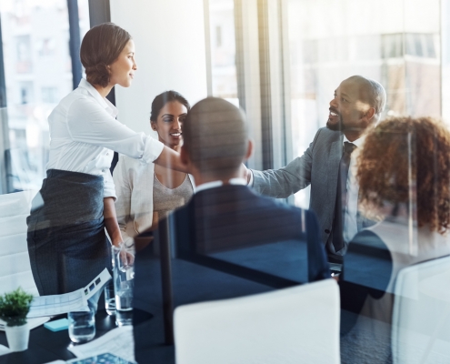 meeting between background check provider and business