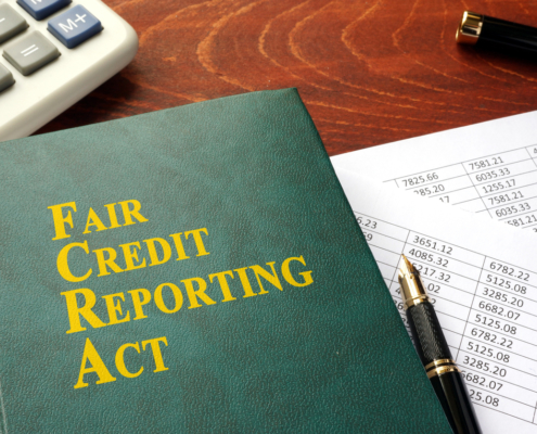 FCRA Fair Credit Reporting Act on a table.