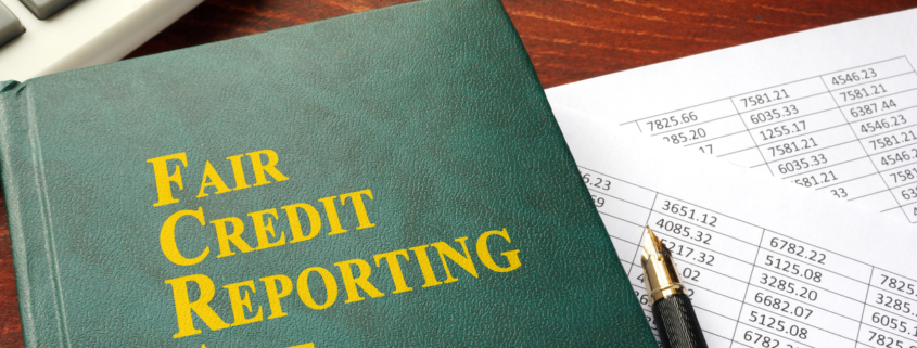 FCRA Fair Credit Reporting Act on a table.