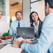 interview in office discussing credit report