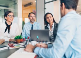 interview in office discussing credit report
