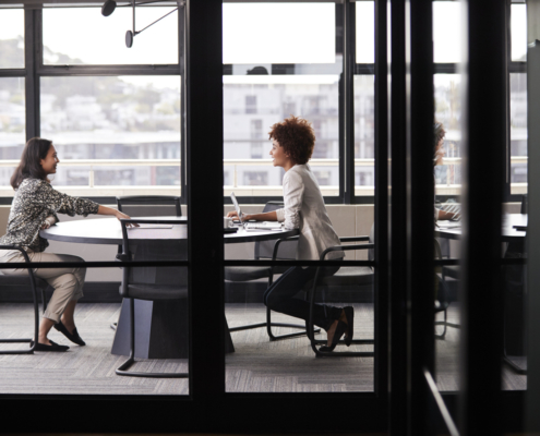 meeting for a job interview after the background check provider delivered acceptable results